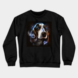 Basset Hound Lace Floral Abstract Crewneck Sweatshirt